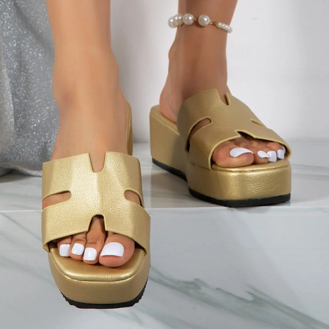 Open Toe Wedge Sandals Shoes Trendsi   