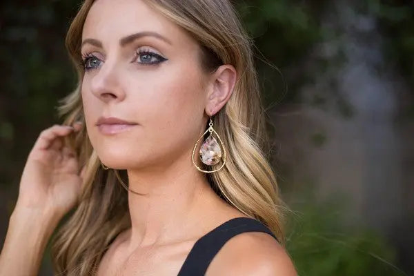 Multi-Color Acrylic Teardrop Chandelier Earrings Baubles by B