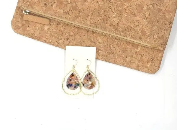 Multi-Color Acrylic Teardrop Chandelier Earrings Baubles by B