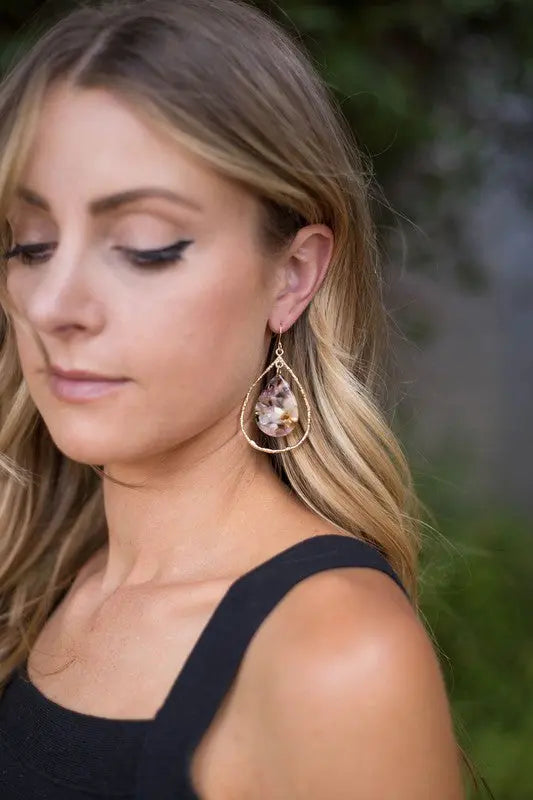 Multi-Color Acrylic Teardrop Chandelier Earrings Baubles by B