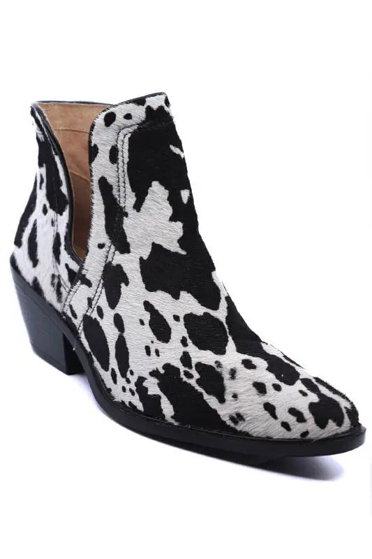 Western Cut Out Animal Hair Booties Miami Shoe Wholesale