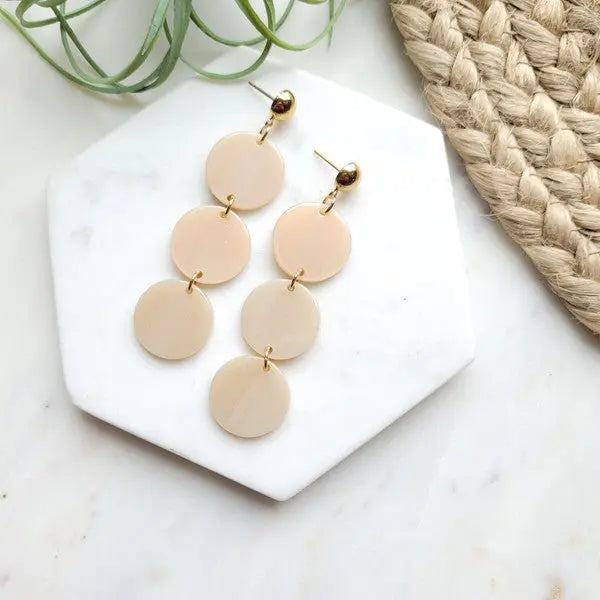 Elle Earrings - Linen Spiffy & Splendid