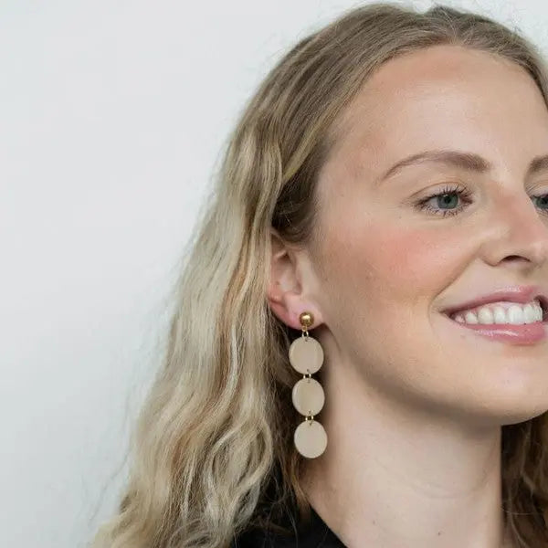 Elle Earrings - Linen Spiffy & Splendid