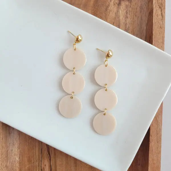 Elle Earrings - Linen Spiffy & Splendid