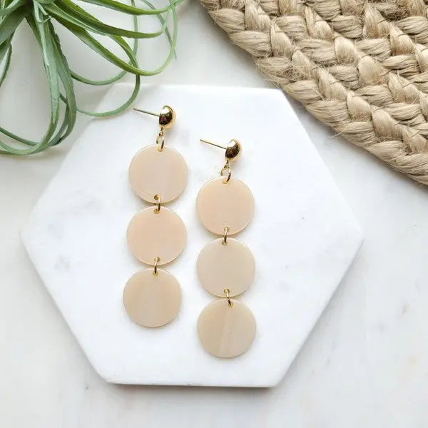 Elle Earrings - Linen Spiffy & Splendid