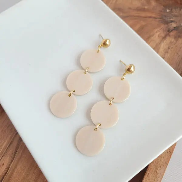 Elle Earrings - Linen Spiffy & Splendid