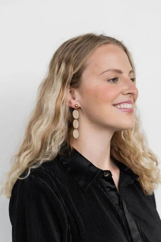 Elle Earrings - Linen Spiffy & Splendid