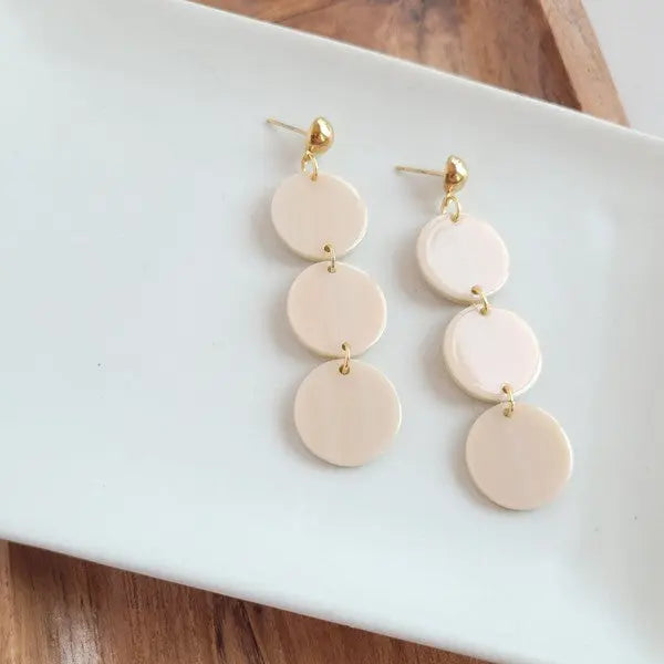 Elle Earrings - Linen Spiffy & Splendid