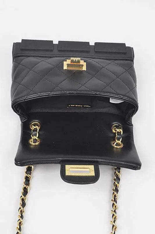Silicon Bottom Quilted Shouder Bag Artini Accessories