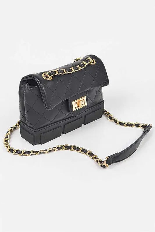 Silicon Bottom Quilted Shouder Bag Artini Accessories