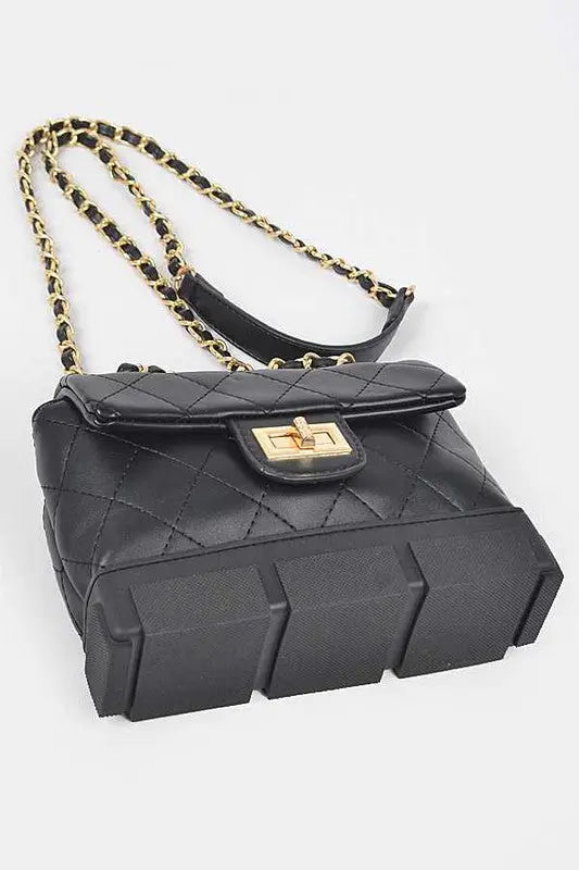 Silicon Bottom Quilted Shouder Bag Artini Accessories