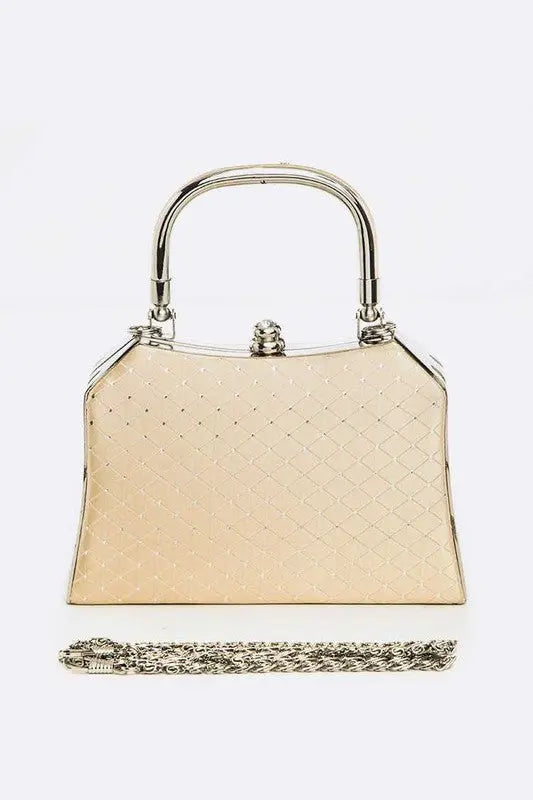 Satin Top Handle Box Clutch LA Jewelry Plaza