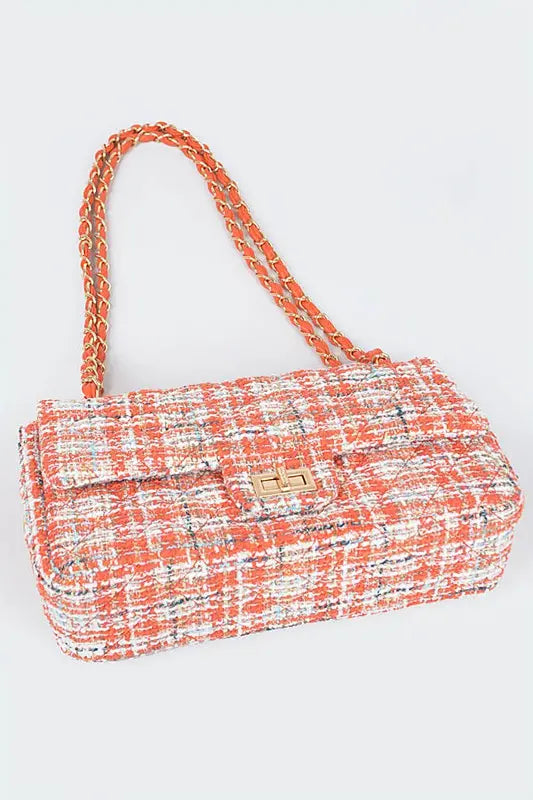 Quilted Tweed Convertible Shoulder Bag Artini Accessories