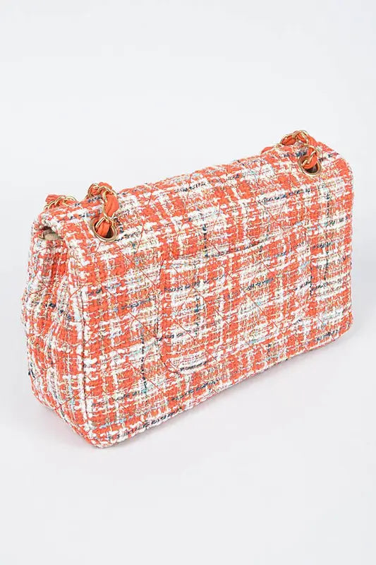 Quilted Tweed Convertible Shoulder Bag Artini Accessories