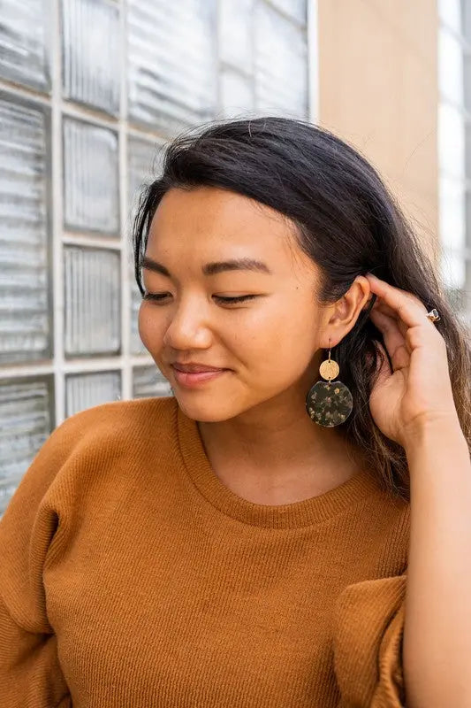Zoey Earrings - Black & Bronze Spiffy & Splendid