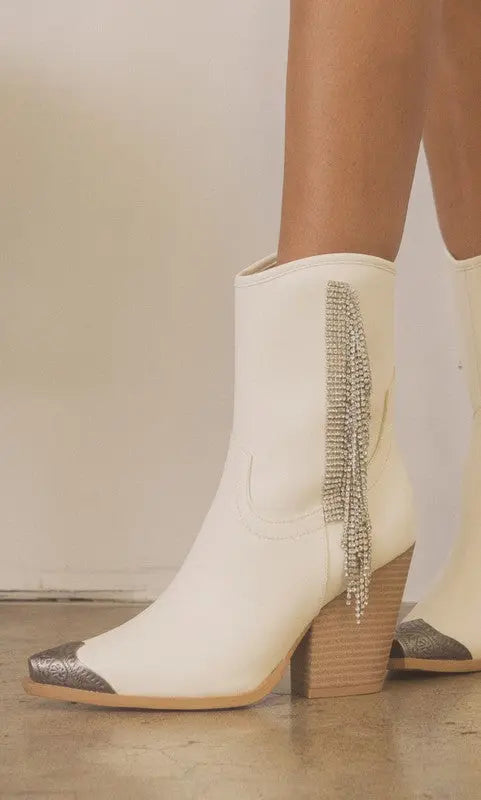 OASIS SOCIETY Kai - Rhinestone Fringe Boots Oasis Society