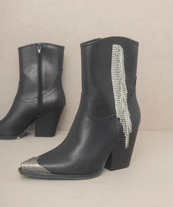 OASIS SOCIETY Kai - Rhinestone Fringe Boots Oasis Society