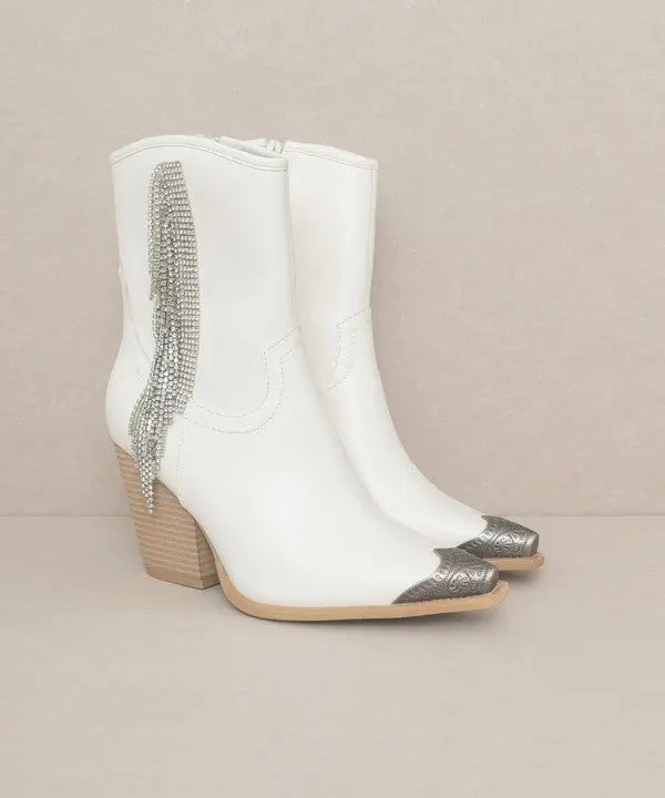 OASIS SOCIETY Kai - Rhinestone Fringe Boots Oasis Society