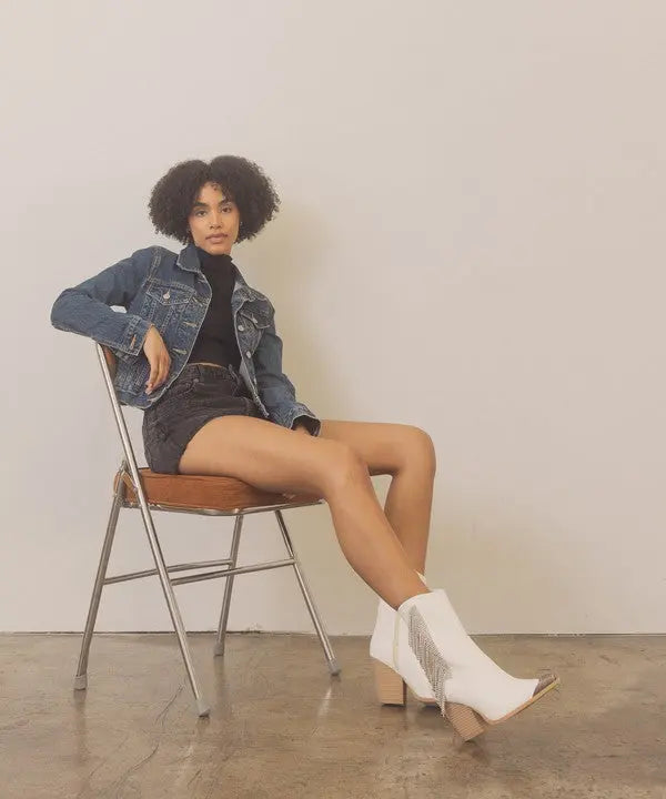 OASIS SOCIETY Kai - Rhinestone Fringe Boots Oasis Society