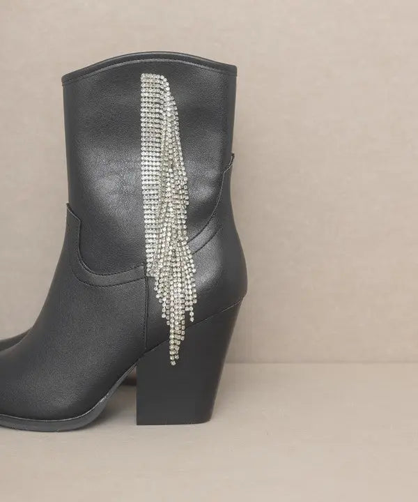 OASIS SOCIETY Kai - Rhinestone Fringe Boots Oasis Society