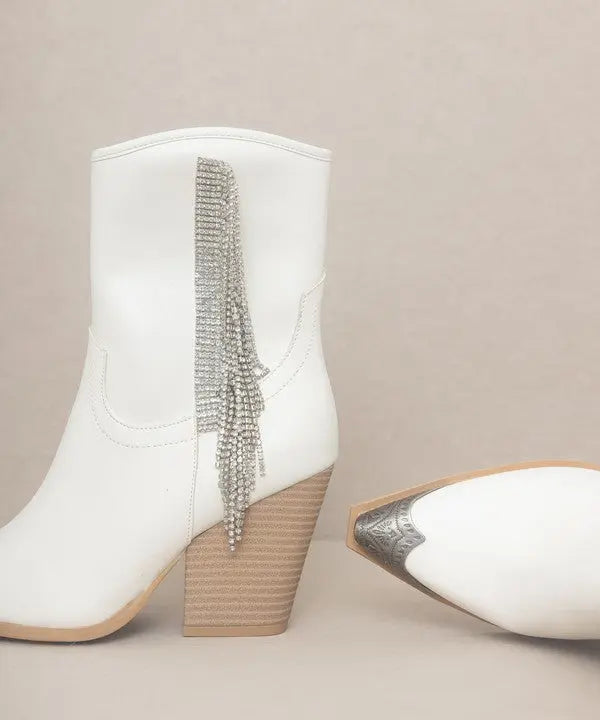 OASIS SOCIETY Kai - Rhinestone Fringe Boots Oasis Society