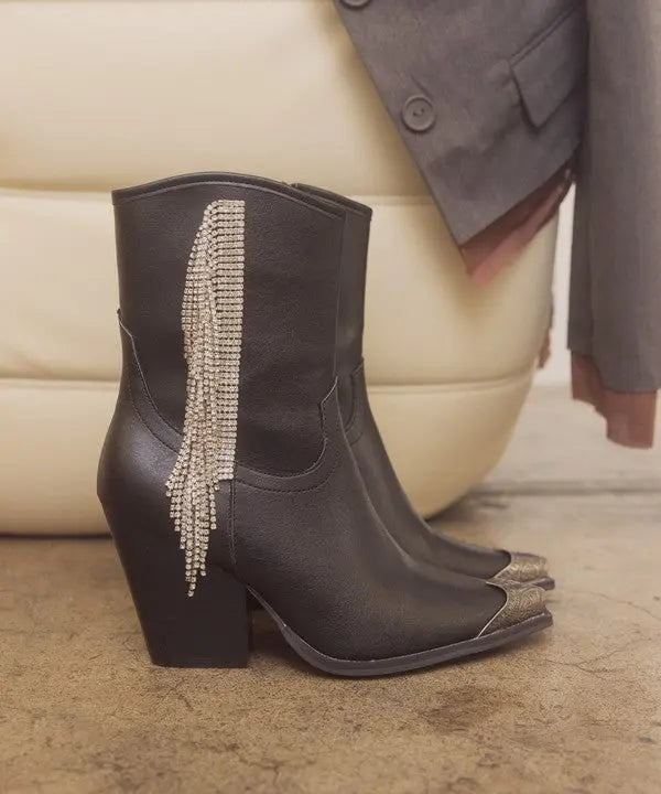 OASIS SOCIETY Kai - Rhinestone Fringe Boots Oasis Society