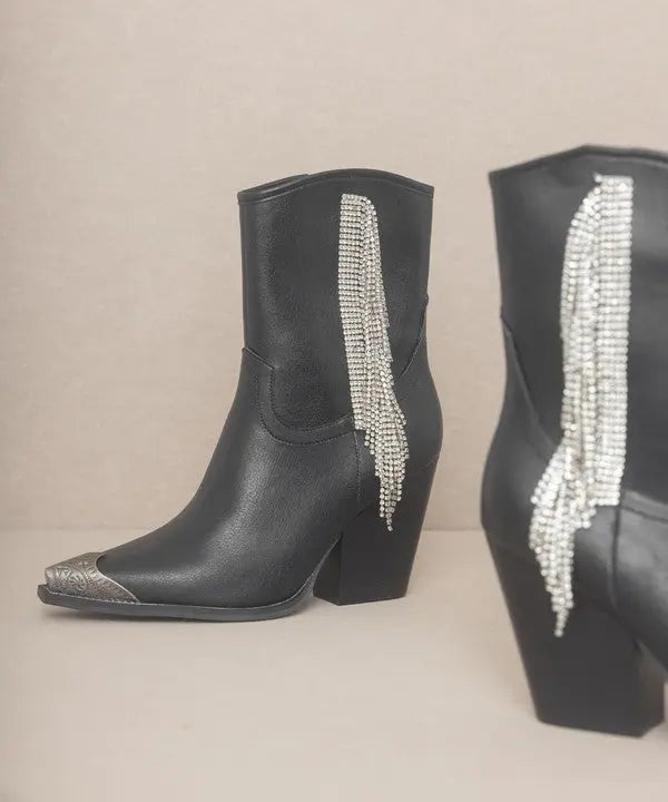 OASIS SOCIETY Kai - Rhinestone Fringe Boots Oasis Society