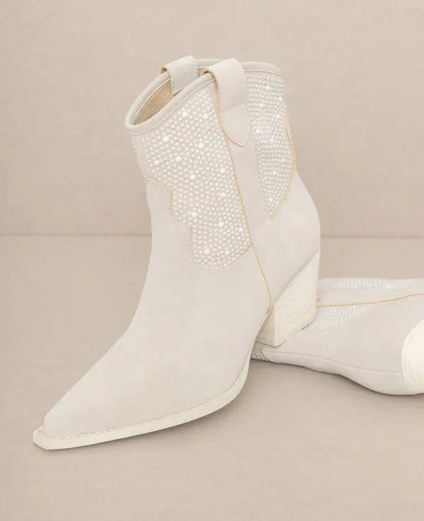 OASIS SOCIETY Cannes - Pearl Studded Western Boots Oasis Society