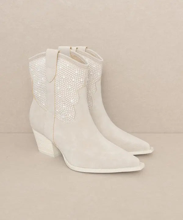 OASIS SOCIETY Cannes - Pearl Studded Western Boots Oasis Society