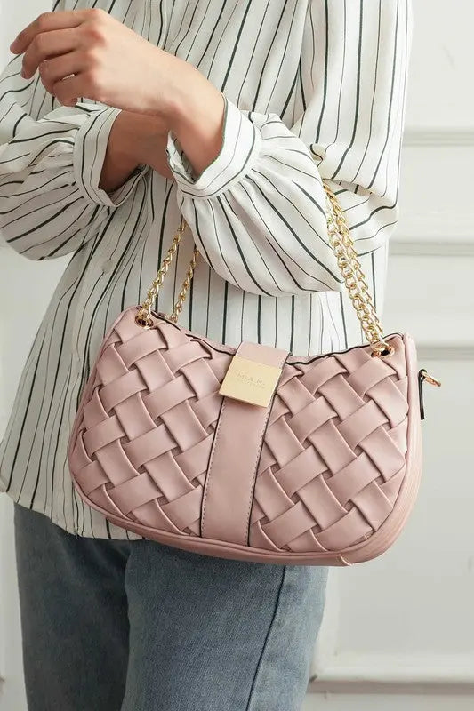 MKF Solari Braided Chain Shoulder Bag by Mia K MKF Collection by Mia K