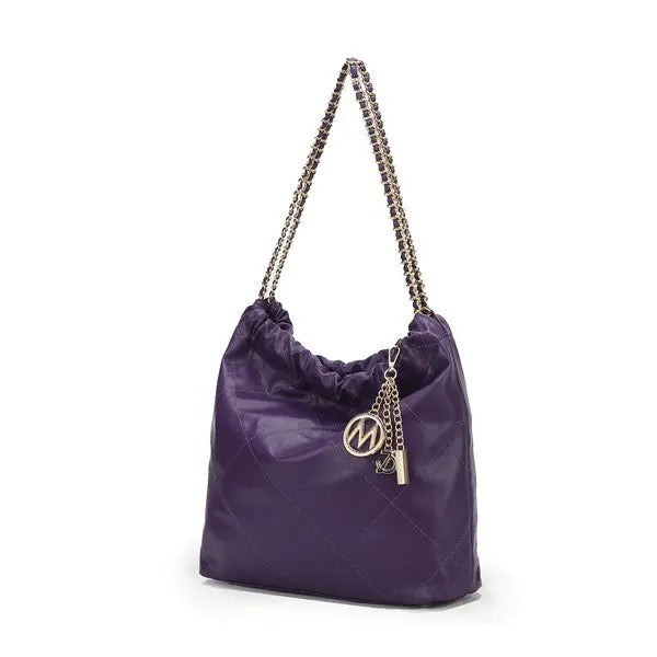 MKF Celestine Quilted Shoulder Bag by Mia K MKF Collection by Mia K Purple One Size