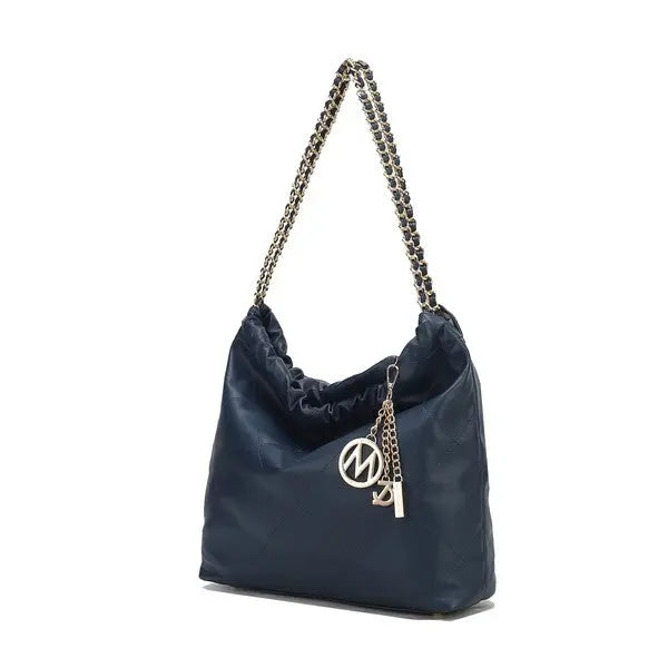 MKF Celestine Quilted Shoulder Bag by Mia K MKF Collection by Mia K Navy One Size