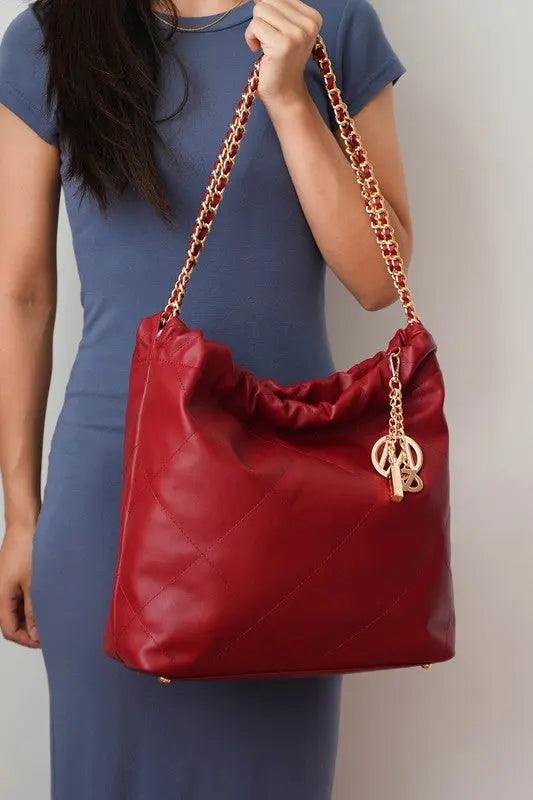 MKF Celestine Quilted Shoulder Bag by Mia K MKF Collection by Mia K
