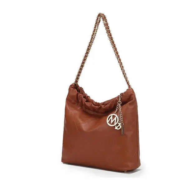 MKF Celestine Quilted Shoulder Bag by Mia K MKF Collection by Mia K Cognac One Size