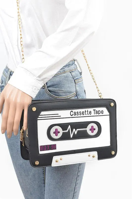 Cassette Tape Novelty Crossbody Bag Artini Accessories