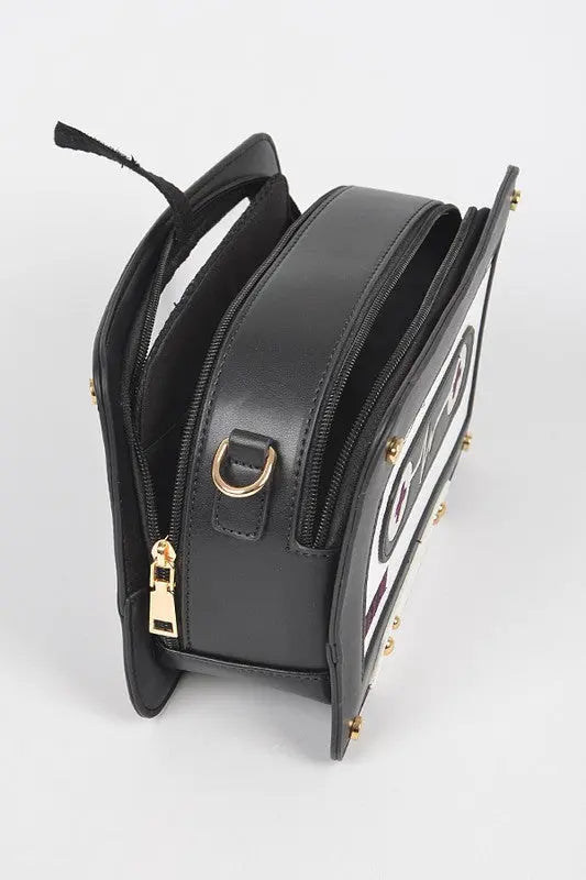 Cassette Tape Novelty Crossbody Bag Artini Accessories