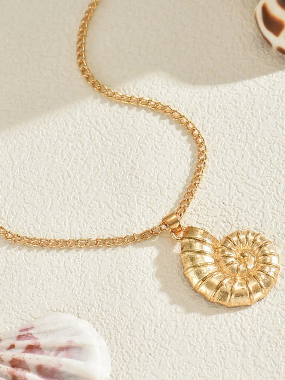 18K Gold-Plated Shell Pendant Necklace Trendsi