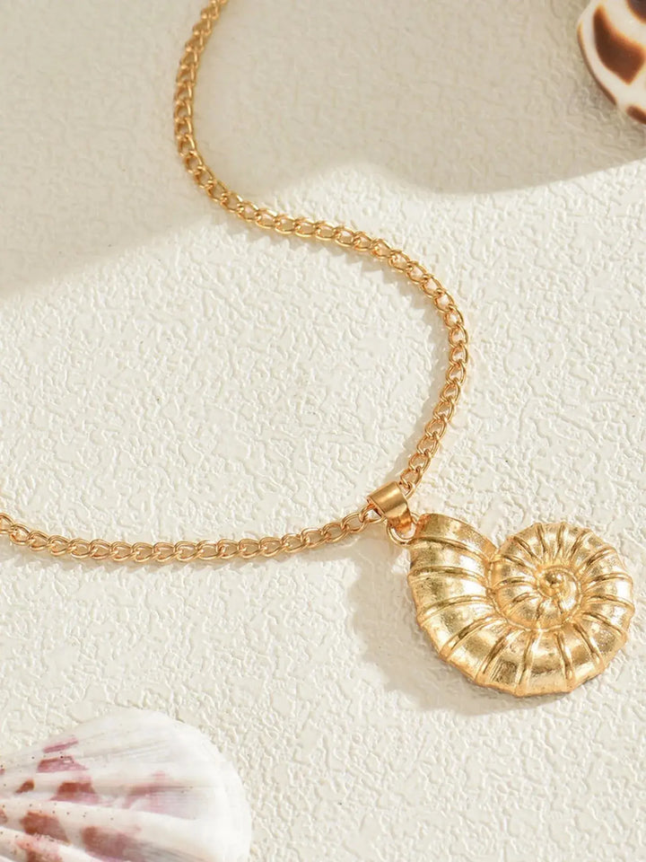 18K Gold-Plated Shell Pendant Necklace Trendsi