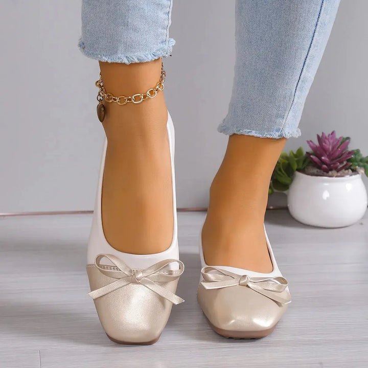 Square Toe Block Heels Slip-Ons Women's Shoes Trendsi White 37(US6)