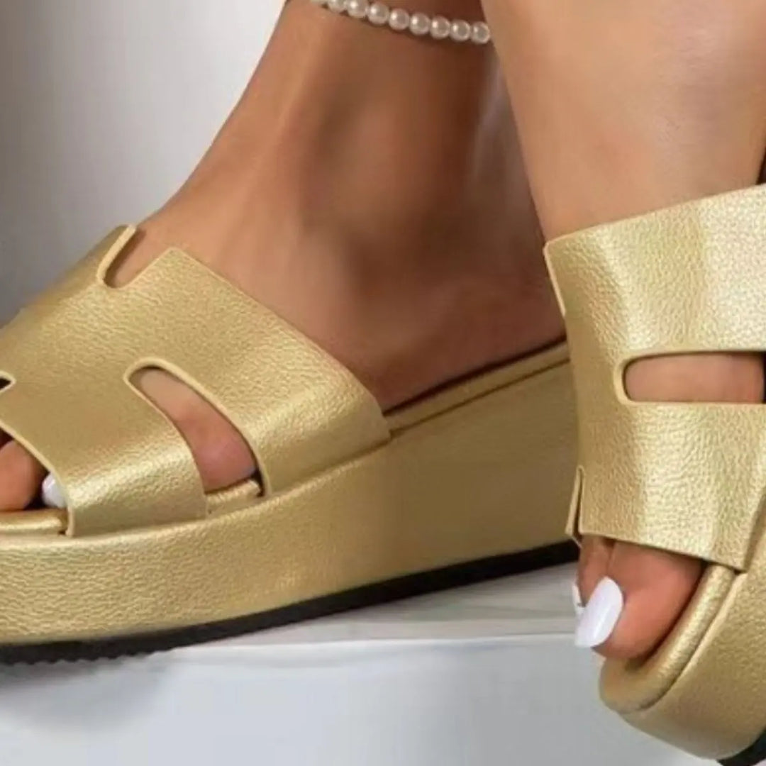 Open Toe Wedge Sandals Shoes Trendsi   