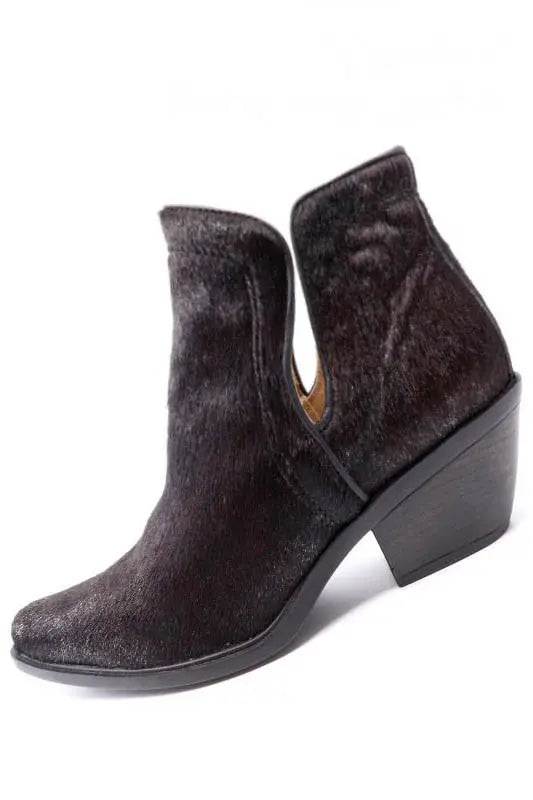 Western Cut Out Animal Hair Booties Miami Shoe Wholesale