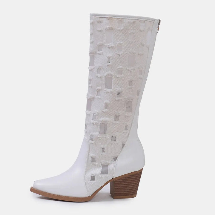 Block Heel Boots Women's Shoes Trendsi   