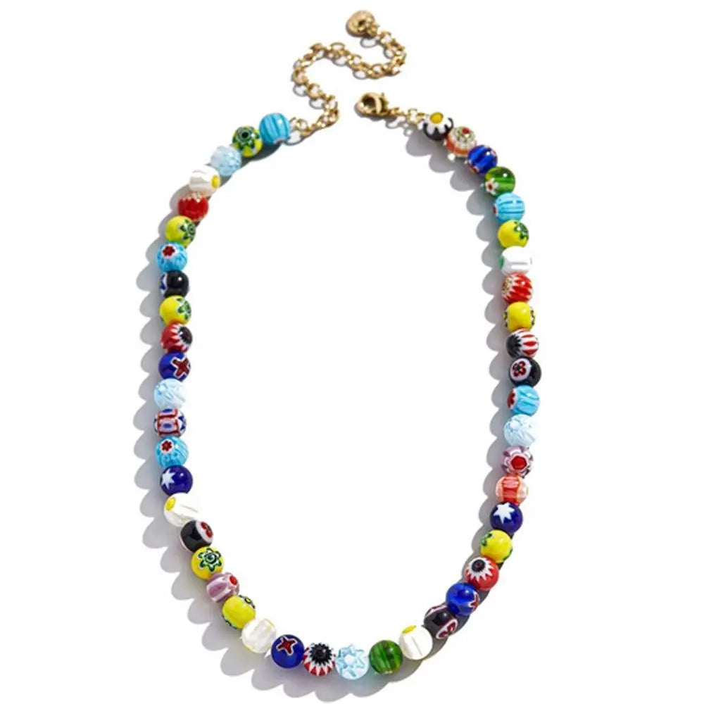 Multi-Color Two-Piece Layered Necklace Necklaces Yellow Pandora   