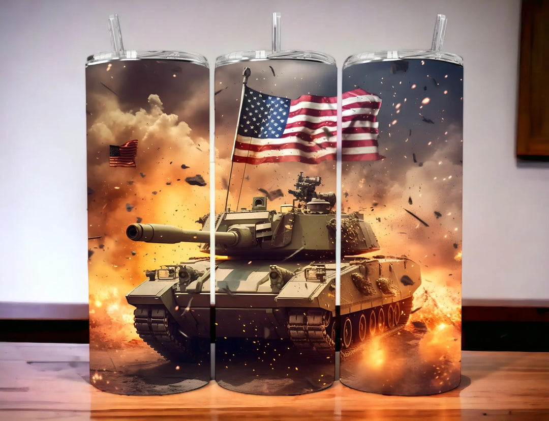 Patriotic Tumblers Tumblers Kimz Cove 20 oz. Tank w/ Flag 