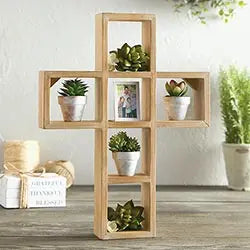 Wooden Shelf Cross Home Decor & Gifts Faithworks   