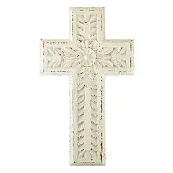 White Carved Wood Cross Home Decor & Gifts Faithworks   