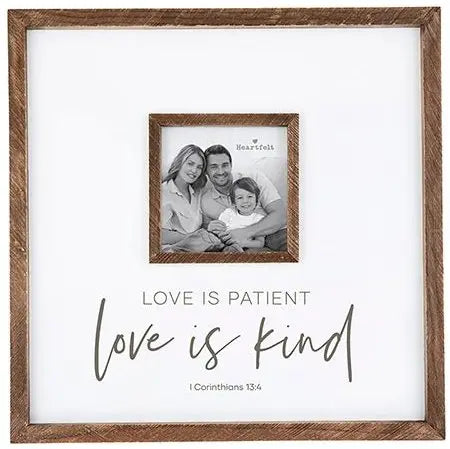 Love is Patient Photo Frame Home Decor & Gifts Faithworks   