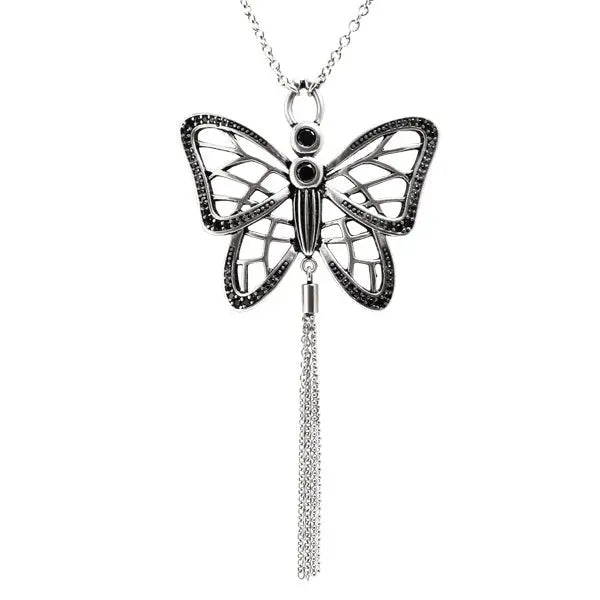 Stainless Steel Butterfly Necklace Necklaces Blue Asteria   