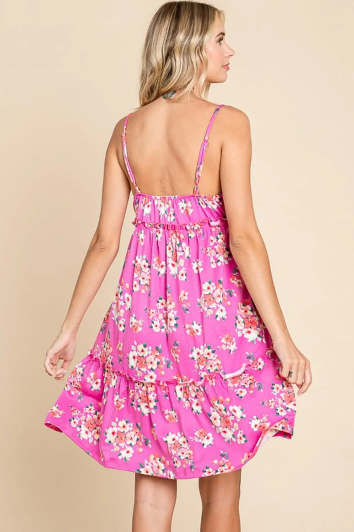 Culture Code Full Size Floral Ruffled Cami Dress Dresses Trendsi   