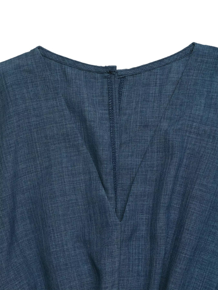 Blue Skies Tie-Waist Romper Trendsi